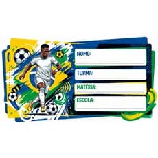 20 ETIQUETAS ESCOLAR VINI JR 2026 KIT COM 20 ADESIVOS ESCOLAR DO VINI JR 8X5