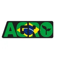 2 Adesivo AGRO GRANDE bandeira do Brasil dentro fundo preto