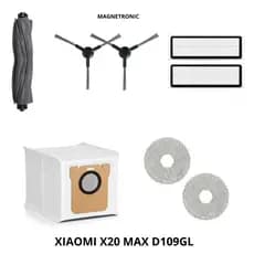 Acessórios de reposição para o Aspirador Robô Xiaomi X20 Max FILTRO, PANO MOP, SACO COLETOR BASE, ESCOVAS, FILTRO HEPA