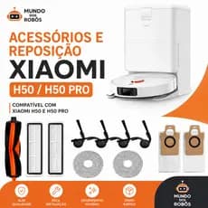 Acessórios Reposição Robô Aspirador Xiaomi Robot H50/H50 PRO Escova Filtro Mop Compatível premium