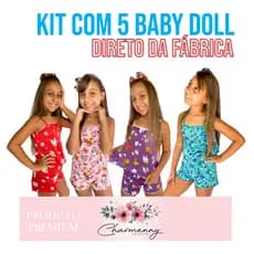 KIT 5 PIJAMA INFANTIL SHORT DOOL INFANTIL ESTAMPADOS PROMOÇÃO DIRETO DA FABRICA