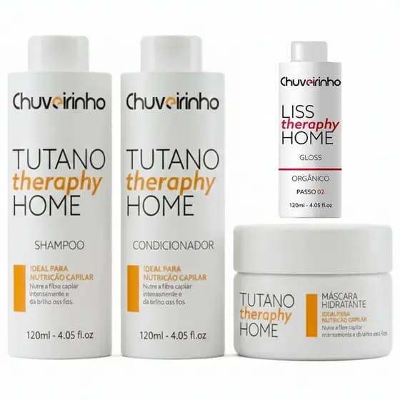 🧡 Kit Gloss Orgânico Capilar Alisante Chuveirinho +  Tutano Therapy Home & Liss Therapy Home❕