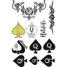 TATUAGEM TEMPORÁRIA DAMA DE ESPADA HOTWIFE QUEEN CUCKOLD Hot Wife