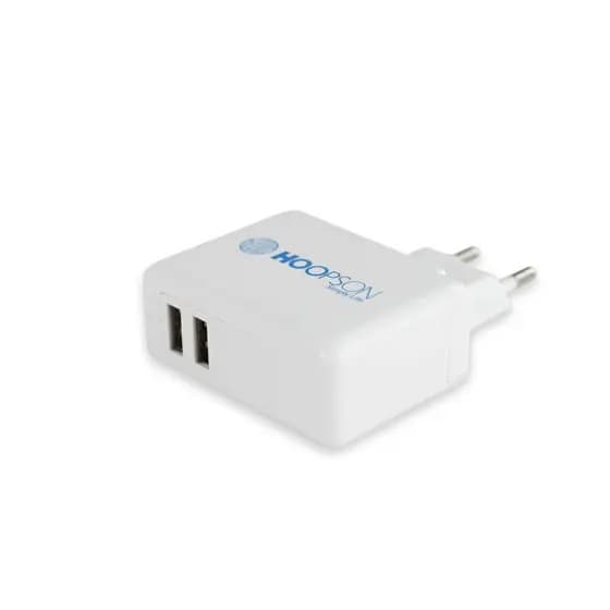 Carregador de Tomada 2.4A USB 2 Portas Bivolt Hoopson CEL-06