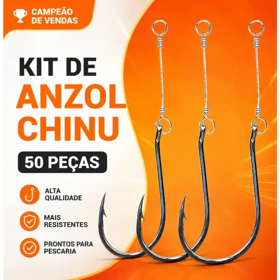 Anzol Chinu Marine Sports Para Pesca, Tilapia, Tamba, Lambari - 50pçs Variadas