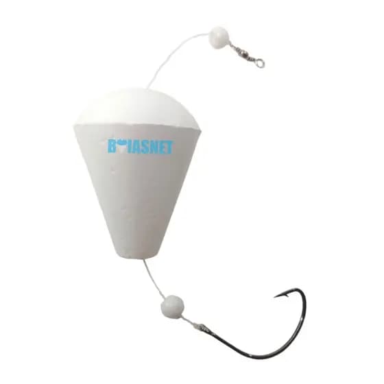 Boia Pao P/ Pesca Isopor Média Com Chicote e Anzol