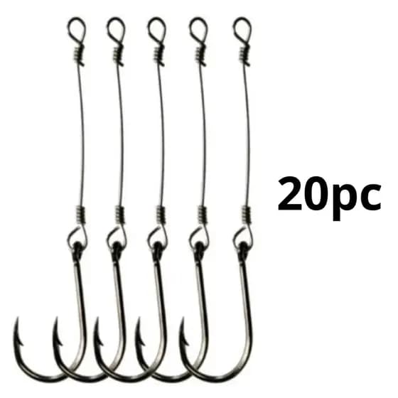 Anzol Chinu Encastoado Para Pesca Kit Com 20 Pcs - Tamba Pacu Traíra Corvina Piau Robalo