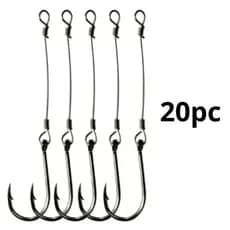 Anzol Chinu Encastoado Para Pesca Kit Com 20 Pcs - Tamba Pacu Traíra Corvina Piau Robalo