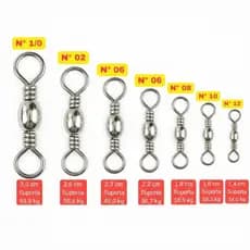 Girador Pesca KIT distorcedor Nickel Prata - MGS - kit c/10 unidades pesqueiro
