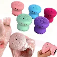 Esponja Silicone De Limpeza Esfoliação Massagem Facial Mini Polvo