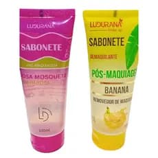 Sabonete facial pré e pós maquiagem Ludurana