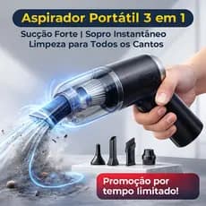 Aspirador de Carro Sem Fio 3 bicos inclusos Novidade