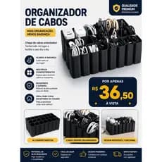 Organizador | Porta Cabos e Carregadores | Organizador de Mesa | Impressão 3D