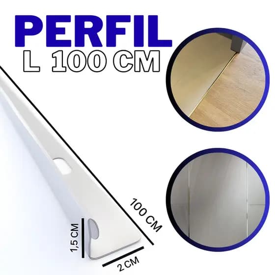 Perfil L Filete Soleira de Transição Para Piso 1 Metro Em Aço inox Envio Imediato