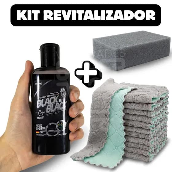 kit Intensificador de cor Black To Black Pano Magico Aplicador de Espuma Envio Imediato