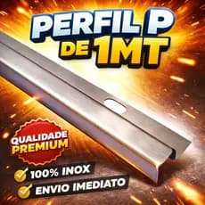 Perfil P 1m Transição de Piso Acabamento Divisor de Ambientes Piso Laminado ou Cerâmica Envio Rapido