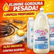 Sabão de Querosene 2L Multiuso Limpa Dá Brilho Desengordurante Limpeza Pesada Pisos Azulejos Quintal
