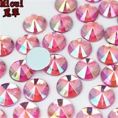200pçs Strass Chaton Rivoli luxo 4mm 5mm 7mm