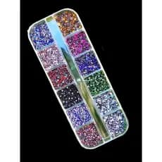 kit 6000 Strass Termocolante 2mm 3mm/4mm + ORGANIZADOR