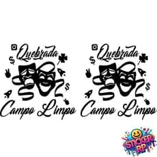 Kit 2 Adesivos Quebrada Campo Limpo Chora Agora Ri Depois Adesivos Para Carro Moto Caminhão Capacete