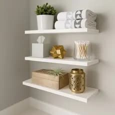 Kit 3 Prateleiras 30cm MDF Luxo Nichos Sala Cozinha Quarto Banheiro Com Kit De Instalação envio imediato