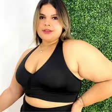 Top Cropped Nadador Plus Size Até 56 Academia Top Fitness Feminino