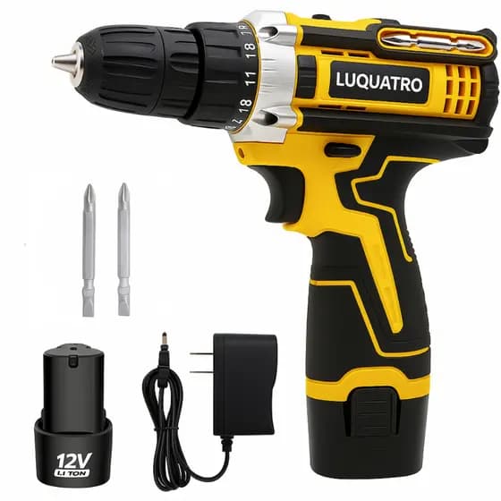 Furadeira Parafusadeira Bateria 12v Profissional Mandril 3/8 - 10mm