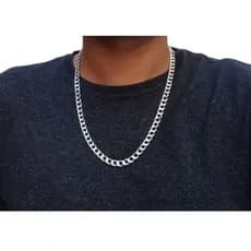 cordão, corrente masculina grossa 60 cm em aço inoxidável 316L
