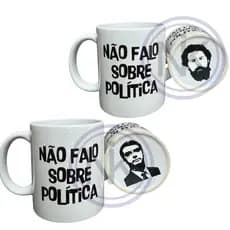 Caneca xícara personalizada Lula/Bolsonaro
