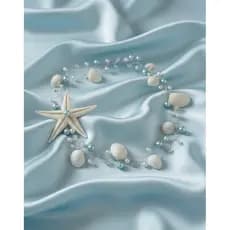 Tiara conchas com estrela do mar