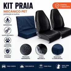 Capa Protetora Banco Carro Pet Praia Areia Agua Kit 3 Capas impermeável