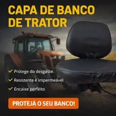 Capa Banco de Trator Couro Sintético Impermeável Universal Proteção Premium