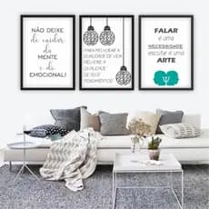 Quadro Decorativo Medicina Psicologia Saúde Mental Arte Moderna Consultório Clínica Escritório