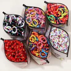 60pcs/lot Elástico Faixa De Cabelo Borracha Colorida Para Crianças Faixas Coloridas Suporte De Rabo De Pônei Cabelos Emendas Headrope Kids Hair Accessories
