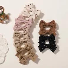 6/12 Pçs Crianças Arco HairClips Menina Bowknot Franja De Cabelo Bolinhas Hairpin Criança Bebê Adorável Acessórios Para
