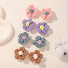 8 Pçs/Set Crianças Bonito Tecido Flor Grampo De Cabelo Doce Menina Grampos Do Bebê Presilhas Headwear Acessórios Para O