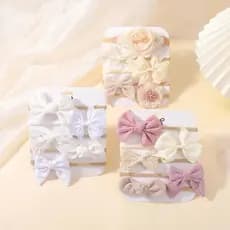 5 Pçs/set Bebê Flor Laço Arco Bandana Elástico Náilon Recém-Nascido Adorável Faixa De Cabeça Para Menina Infantil Crianç