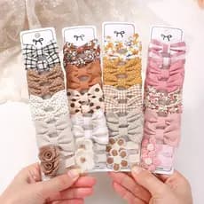 20 Pçs/set Adorável Crianças Arcos Grampos De Cabelo Para Meninas Barrette Boutique Cobertura Completa Tecido Headwear A