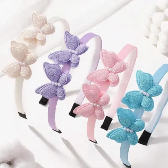 3/4 Pçs Bonito Borboleta Dos Desenhos Animados Flor Hairbands Meninas Adorável Argola De Cabelo Crianças Acessórios Para