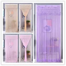 Cortina 90 * 200cm Mosquito Pastoral Quatro Estações Doméstica Renda Anti-Quarto Dupla Camada Tela Porta Tecido