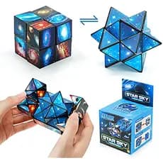 Star Cube Set , Cubo Estrela Mágica 2 Em 1 Quebra-Cabeça 3D , Cubos De Velocidade Transformadores Mágico Para Crianças