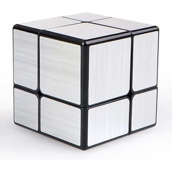 Cubo de espelho Qiyi 2x2x2, cubo mágico, blocos de espelho de prata, blocos de espelho de cubo de velocidade, formas diferentes, quebra-cabeça, cubo de prata durável