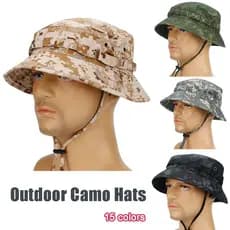 Gorro Camuflado De Aba Redonda Chapéu De Pescador Ao Ar Livre