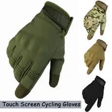 Luvas Táticas De Camuflagem Tela Sensível Ao Toque Trabalho De Caminhada À Prova D'água