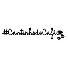 Placa Decorativa Cantinho do Café Autocolante Preto Brilhante