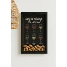 Quadro Porta Rolha Keep Calm and Drink Wine Tipos De Vinho 2580