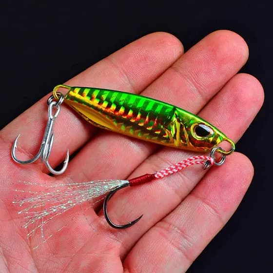1 Pcs 10g/15g/20g/30g/40g/50g Laser Japão Duo Metal Jig Isca De Pesca De Chumbo Lento Jigging Artificial