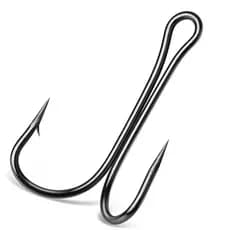20pcs/Set Anzóis Duplos De Pesca Para Isca De Verme Macia Farpada 8 #-4/0 Acessórios Do Anzol De Aço Carbono Gancho De Peixe De Carpa
