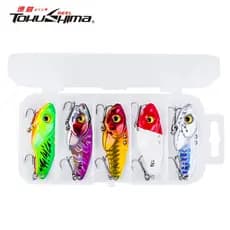 5pcs/boxed Metal Blade Isca VIB De Fundição 5g 7g 10g 15g 20g Swimbait 3D Colher De Olhos Spinner Dura De Pesca