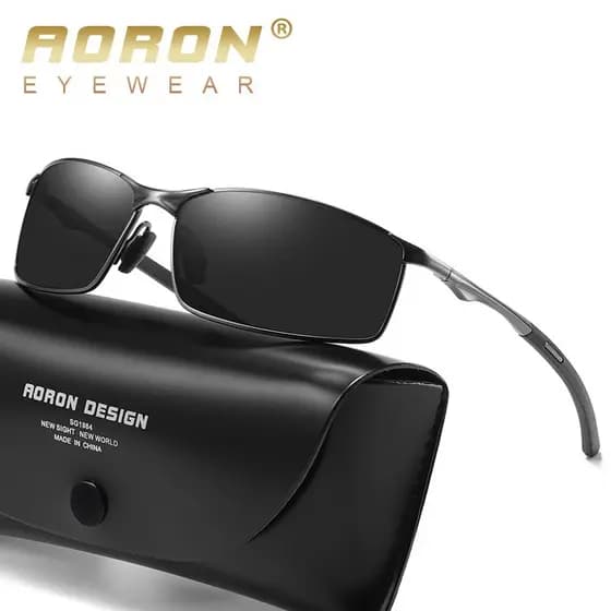 Óculos De Sol Aoron Polarizados Unissex/Com Armação De Metal UV400 Anti-Glare